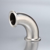 2CMP Sanitary Clamp x Clamp 90 Degree Elbow